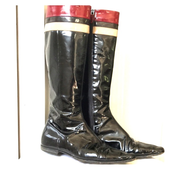 Burberry patent leather boots Clearance